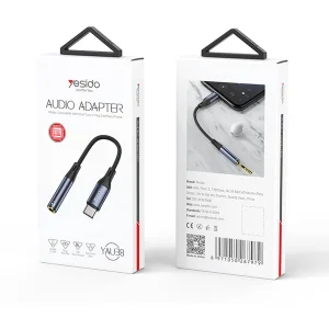مبدل USB-C به جک 3.5 میلی متری یسیدو مدل YAU-38