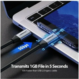 کابل تبدیل  USB-C  یوگرین مدل US161-50751 طول 1.5 متر