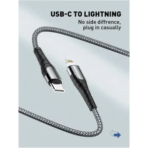 کابل تبدیل USB-C به لایتنینگ الدینیو مدل LC111 PD30W طول 1 متر