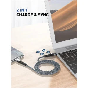 کابل تبدیل USB-C به لایتنینگ الدینیو مدل LC111 PD30W طول 1 متر