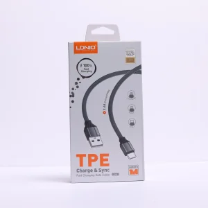 کابل تبدیل USB به لایتنینگ الدینیو مدل ls441 طول 1 متر
