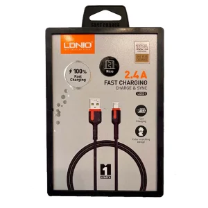 کابل تبدیل USB به لایتنینگ الدینیو مدل LS531 طول 1 متر