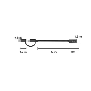 مبدل  OTG USB-C به microUSB یسیدو مدل GS02