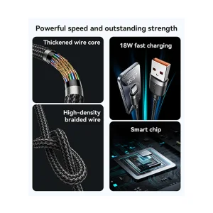 کابل تبدیل USB به USB-C یسیدو مدل CA133 طول 2 متر