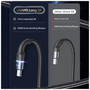کابل تبدیل USB-C یوسمز مدل US-SJ537 طول 1.2 متر