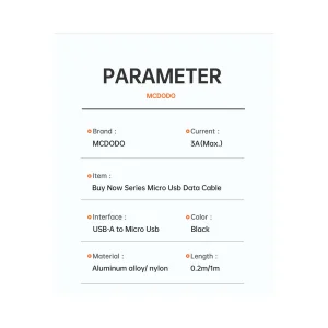 کابل تبدیل USB به MicroUSB مک دودو مدل CA-2281 طول 1 متر
