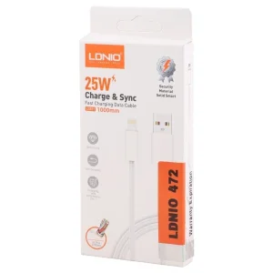 کابل تبدیل USB به لایتنینگ الدینیو مدل LS-472 طول 1 متر