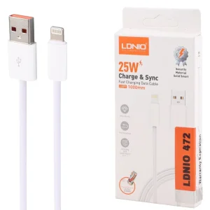کابل تبدیل USB به لایتنینگ الدینیو مدل LS-472 طول 1 متر