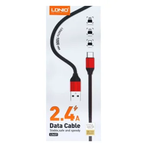 کابل تبدیل USB به لایتنینگ الدینیو مدل LS431 طول 1 متر