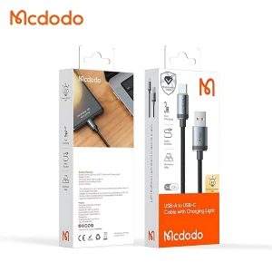 کابل تبدیل USB به USB-C مک دودو مدل MCCA396 LED Version طول 1 متر