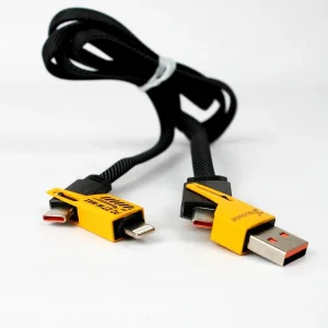 کابل تبدیل USB/USB-C به لایتنینگ/USB-C الدنیو مدل 4in1 طول 1 متر