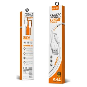 کابل تبدیل USB به لایتنینگ الدینیو مدل LS-362 طول ۲ متر