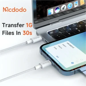 کابل تبدیل USB-C به لایتنینگ مک دودو مدل CA-2761 طول 1.2 متر