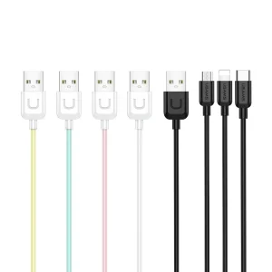 کابل تبدیل USB به microUSB /لایتنینگ/USB-C یوسمز مدل US-SJ324 طول 1 متر