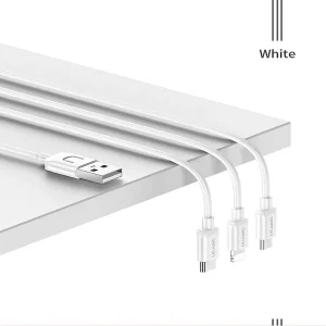 کابل تبدیل USB به microUSB /لایتنینگ/USB-C یوسمز مدل US-SJ324 طول 1 متر