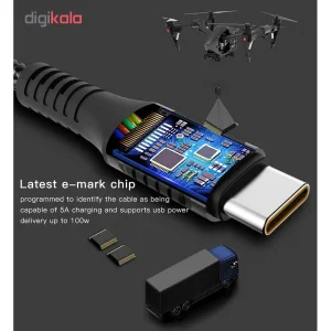 کابل تبدیل USB به USB-C یسیدو مدل Ca36 طول 1.2 متر