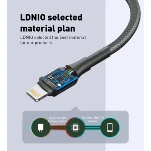 کابل تبدیل USB به USB-C / microUSB الدینیو مدل LS851 طول 1 متر