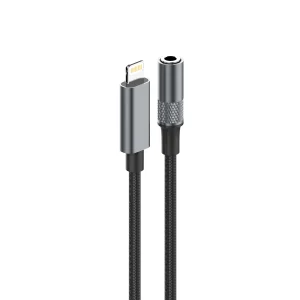 مبدل لایتنینگ به جک 3.5 میلیمتری الدینیو مدل LS-Y80i طول 0.13 متر