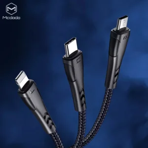 کابل تبدیل USB به Micro USB/ USB-C / لایتنینگ مک دودو مدل ca-696 طول 1.2 متر