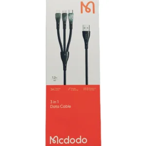 کابل تبدیل USB به Micro USB/ USB-C / لایتنینگ مک دودو مدل ca-696 طول 1.2 متر