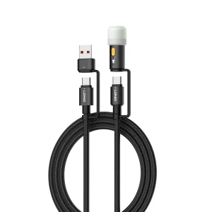 کابل تبدیل USB-C به USB/USB-C الدینیو مدل LC17 طول 1.2 متر