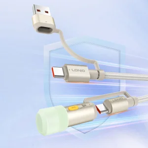 کابل تبدیل USB-C به USB/USB-C الدینیو مدل LC17 طول 1.2 متر
