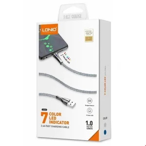 کابل تبدیل USB به لایتنینگ الدینو مدل LS441 طول 1 متر