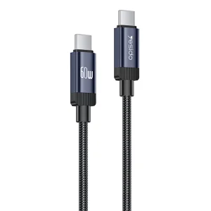 کابل USB-C یسیدو مدل DUAL -C CA204 60W طول 1 متر
