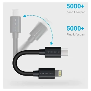 کابل تبدیل USB-C به لایتنینگ مدل P025BCLBK طول 0.25 متر