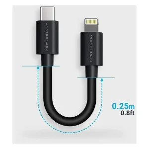 کابل تبدیل USB-C به لایتنینگ مدل P025BCLBK طول 0.25 متر