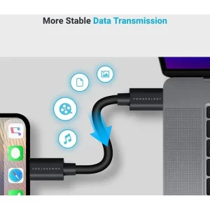 کابل تبدیل USB-C به لایتنینگ مدل P025BCLBK طول 0.25 متر