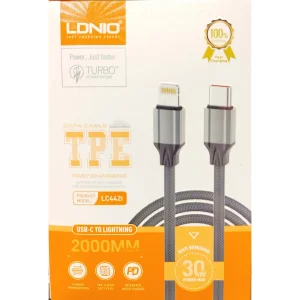 کابل تبدیل USB-C به لایتنینگ الدینیو مدل LC442i طول 2 متر