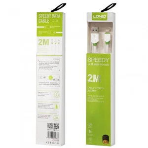 کابل تبدیل USB به لایتنینگ الدینیو مدل LS33 طول 2 متر