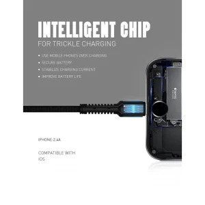 کابل تبدیل USB به لایتنینگ الدینیو مدل LS64 طول 2 متر