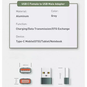 مبدل USB-C به USB الدینیو مدل LC150 مجموعه دو عددی