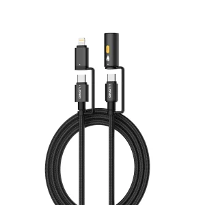 کابل تبدیل USB-C به لایتنینگ/USB-C الدینیو مدل LC20 طول 1.2 متر
