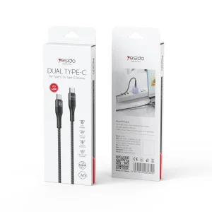 کابل USB-C یسیدو مدل DUAL TYPE-C CA156 60W طول 1 متر