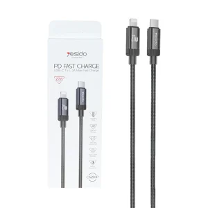 کابل تبدیل USB-C به لایتنینگ یسیدو مدل CA204 27W طول 1 متر