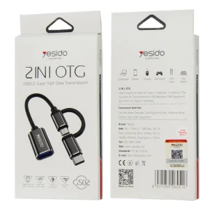 مبدل OTG microUSB/ USB-C به USB 3.0 یسیدو مدل GS02