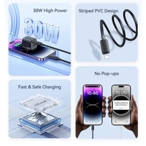 کابل تبدیل USB-C به لایتنینگ یوسمز مدل SJ697 طول 2 متر