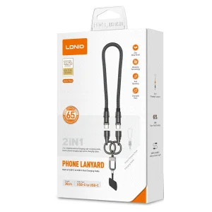 کابل USB-C الدینیو مدل LC22c-30CM طول 0.3 متر