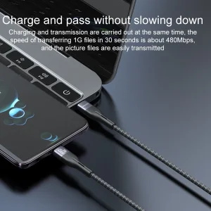 کابل تبدیل USB-C به لایتنینگ یسیدو مدل CA155 20W طول 1 متر