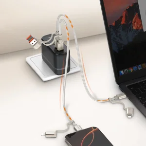 کابل تبدیل USB-C به لایتنینگ / USB الدینیو مدل Lc16 طول 1.2 متر