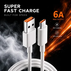 کابل تبدیل USB به USB-C الدینیو مدل SUPER FAST CHARGE 6A LD-TC6A طول 1 متر