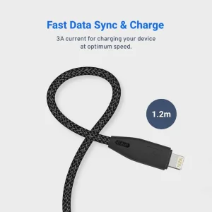 کابل تبدیل USB به لایتنینگ پاورولوجی مدل PCAB003-BK طول 1.2 متر
