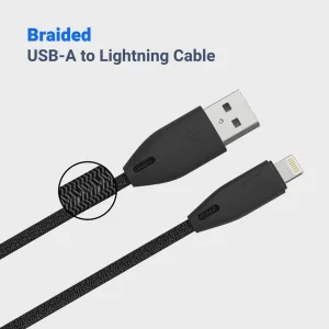 کابل تبدیل USB به لایتنینگ پاورولوجی مدل PCAB003-BK طول 1.2 متر