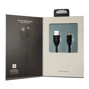 کابل تبدیل USB به لایتنینگ پاورولوجی مدل PCAB003-BK طول 1.2 متر