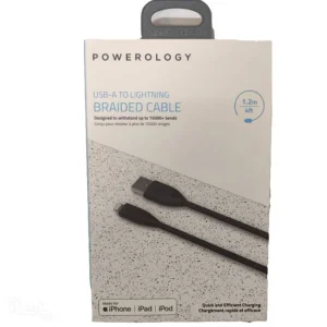 کابل تبدیل USB به لایتنینگ پاورولوجی مدل PCAB003-BK طول 1.2 متر