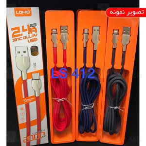کابل تبدیل USB به لایتنینگ الدینیو مدل LS-412 طول 2 متر