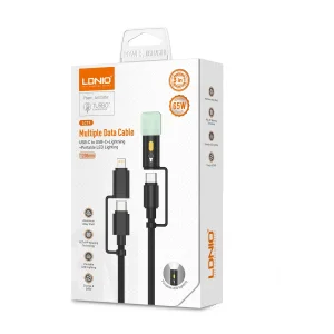 کابل تبدیل USB-C به لایتنینگ /USB-C الدینیو مدل LC19 طول 1.2 متر